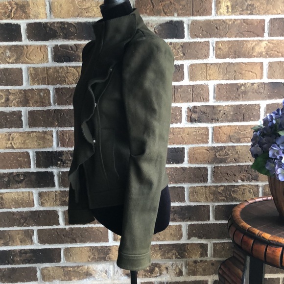 BCBG Maxazria Wool Cashmere Military Style Jacket - Picture 3 of 12